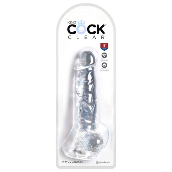 Pipedream King Cock Clear 8 With Balls