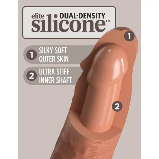 Pipedream King Cock Elite 6 Vibrating Dual Density Silicone Cock