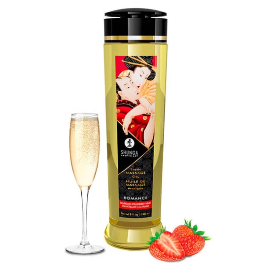 Shunga Erotic Massage Oil Sparkling Strawberry Wine