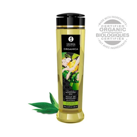 Shunga Massage Oil Green Tea