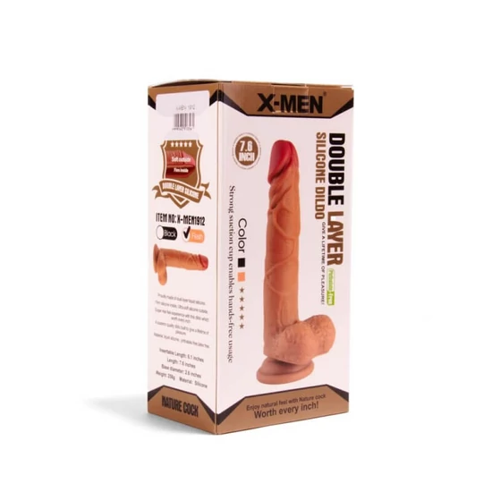 X-Men 7.6 Double Layer Silicone Dildo