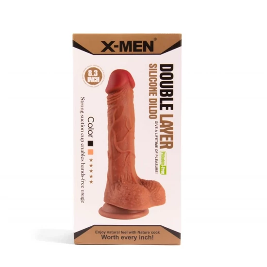 X-Men 8.3 Double Layer Silicone Dildo