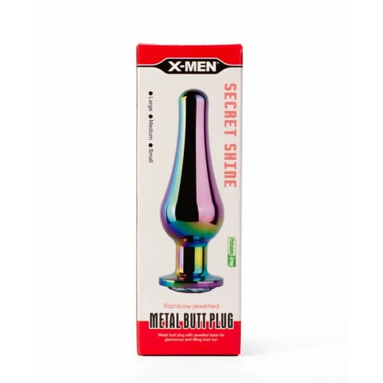 X-Men Secret Shine Metal Butt Plug Rainbow S