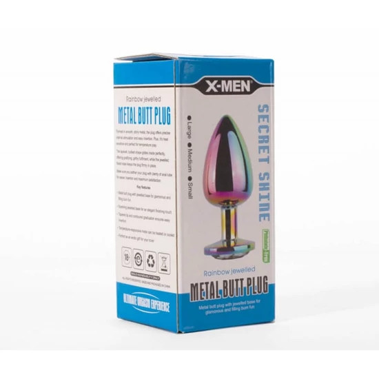 X-Men Secret Shine Metal Butt Plug Rainbow M
