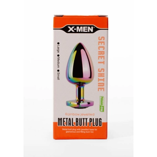 X-Men Secret Shine Metal Butt Plug Rainbowheart L