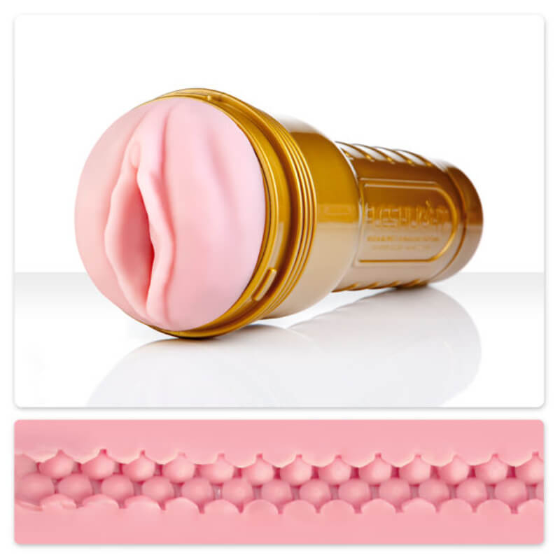 Fleshlight Pink Lady Stamina Training Unit - vízálló, élethű vagina maszturbátor (rücskös betéttel)