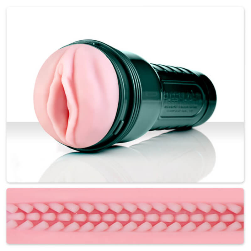 Fleshlight Vibro Lady Touch - vízálló, élethű, vibrációs vagina maszturbátor - rücskös betéttel (rózsaszín)