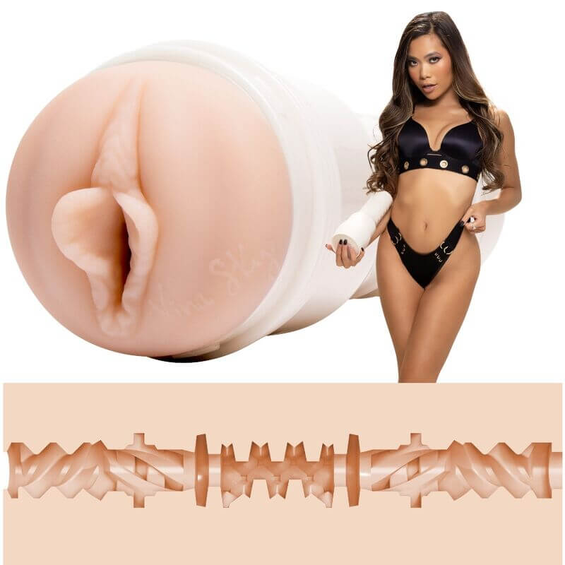 Fleshlight Vina Sky - vízálló, élethű vagina maszturbátor (erotica betéttel)
