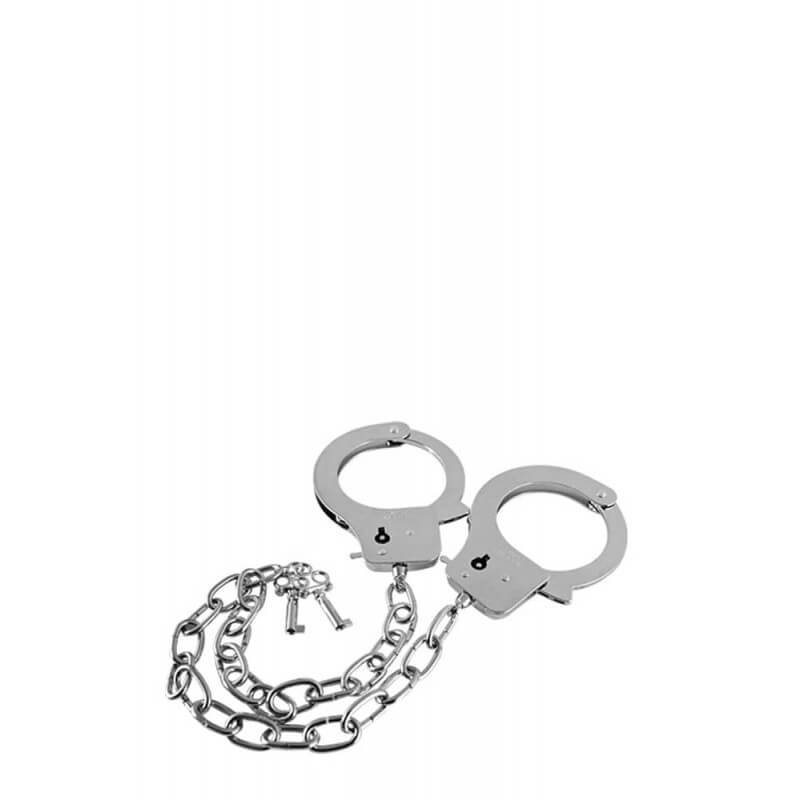 Guilty Pleasure GP Metal Handcuffs Long Chain - fém bilincs (ezüst)