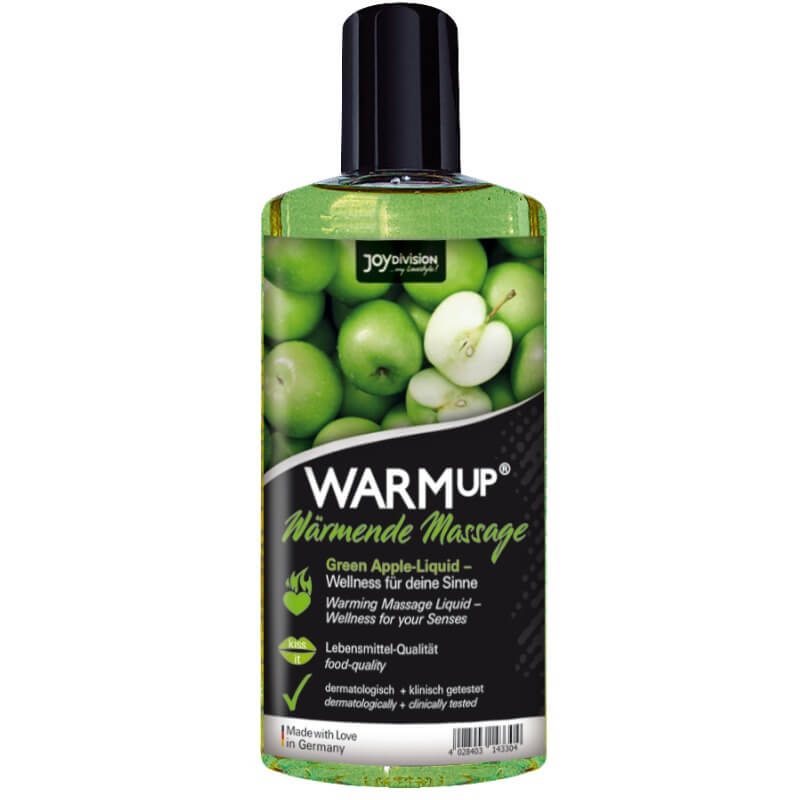 Joydivision WARMup Green Apple - melegítős masszázsolaj - zöldalma (150 ml)