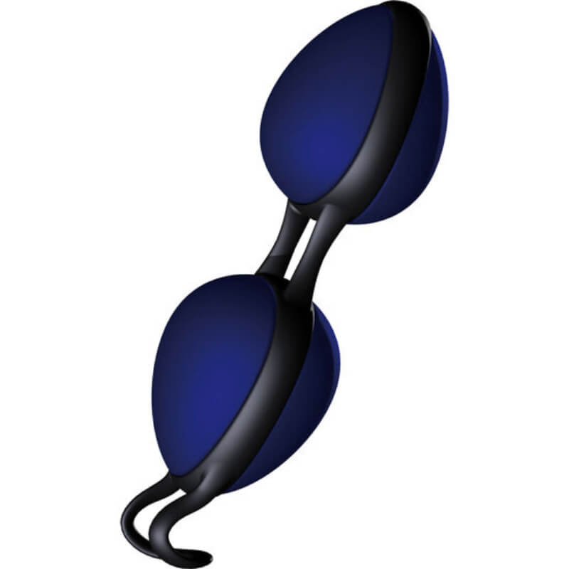 Joydivision Joyballs Secret - szilikon, vízálló gésagolyó duó - 11 cm (kék-fekete)