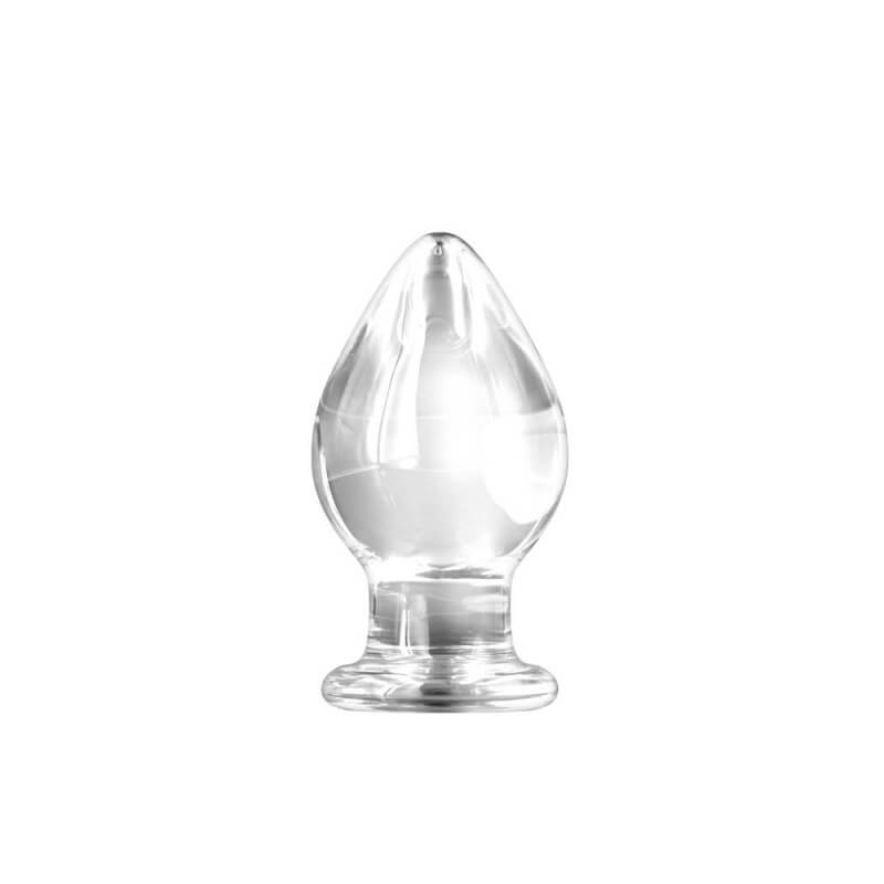NS Novelties Renegade Glass Knight - vízálló, üveg anál dildó - 13,2 cm (átlátszó)