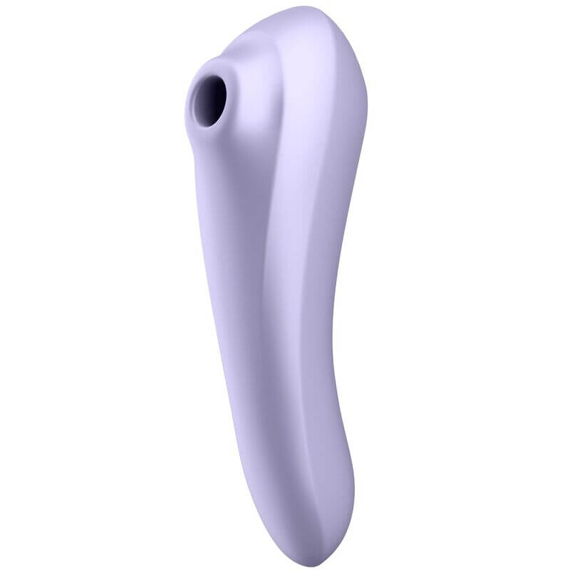 Satisfyer Dual Pleasure - szilikon, akkus hüvelyi és csiklóizgató vibrátor - 17,9 cm (lila)