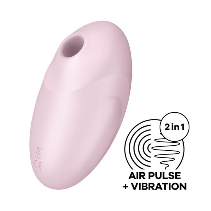 Satisfyer Vulva Lover 3 - szilikon, akkus, vízálló, léghullámos csiklóizgató vibrátor - 10,5 cm (rózsaszín)
