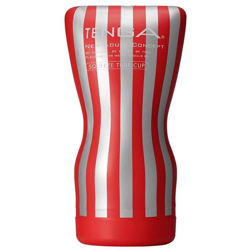 Tenga Squeeze Tube Cup - vízálló maszturbátor (fehér-piros)