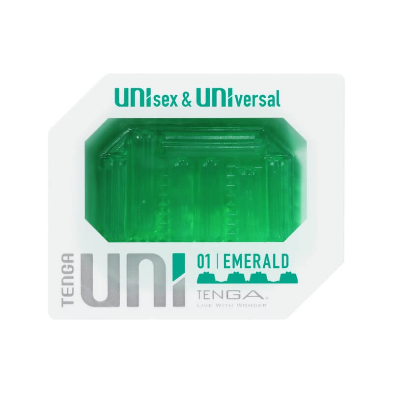 Tenga Uni Emerald - unisex maszturbátor (zöld)