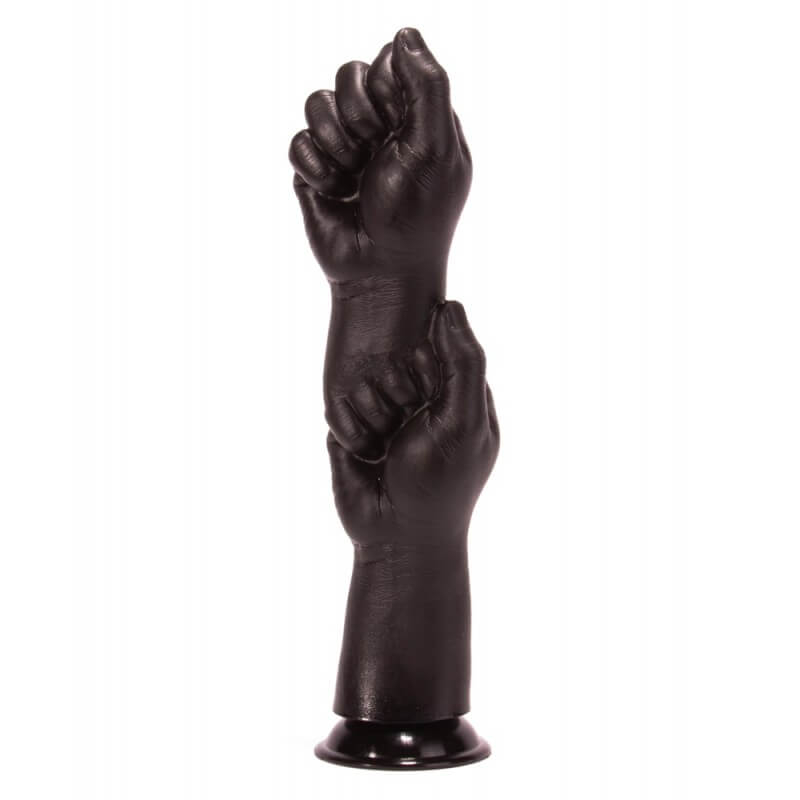 X-Men The Hand 13.7" - letapasztható, élethű öklöző dildó - 34,8 cm (fekete)