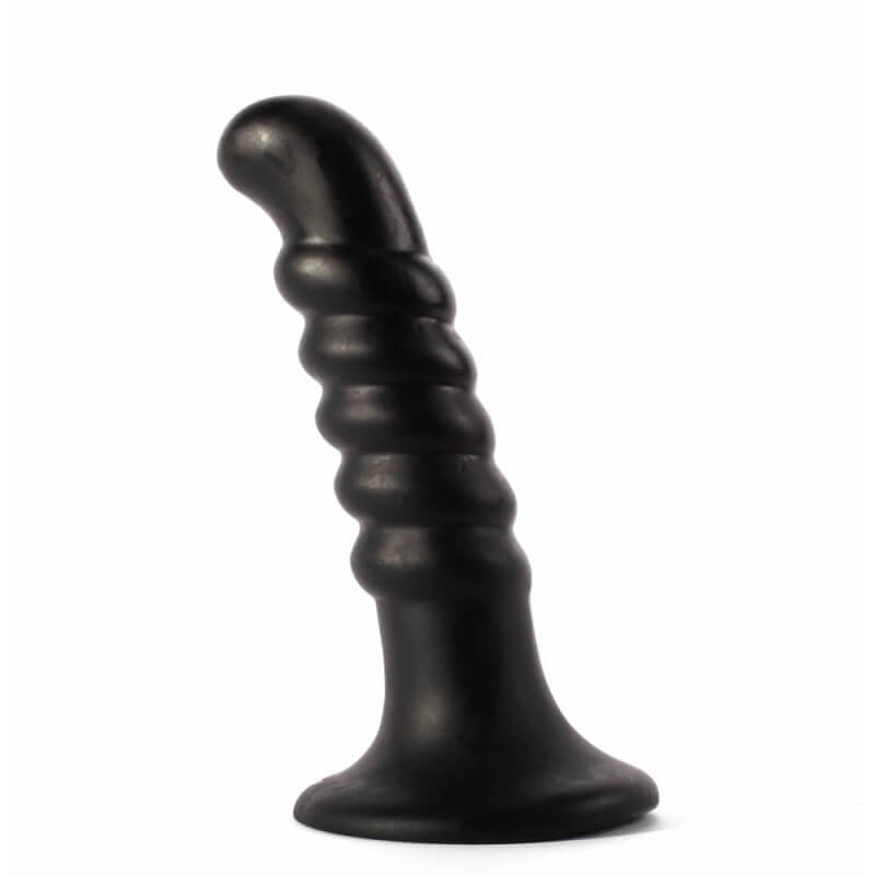 X-Men 10" Extra Girthy Butt Plug - letapasztható, spirál alakú anál dildó - 25,4 cm (fekete)