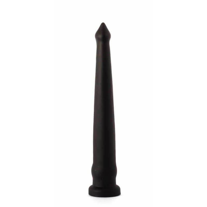 X-Men 12.6" Butt Plug Silicone - szilikon, letapasztható anál dildó - 32 cm (fekete)
