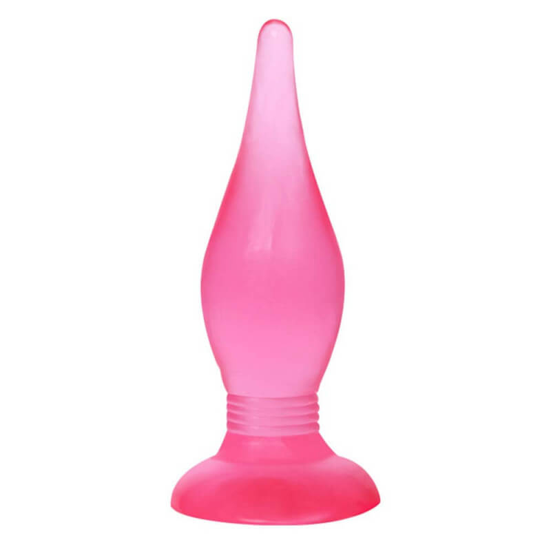 Debra Butt Plug - zselés, letapasztható, vízálló anál dildó - 13,9 cm (rózsaszín)