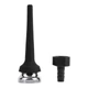 Chisa Novelties Tapered Silicone Enema Attachment - szilikon, fém intimzuhany - 11,2 cm (fekete)