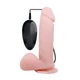 LyBaile Skin Oliver - távirányítós, letapasztható, herés, vízálló, élethű vibrátor - 19,5 cm (testszínű)