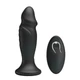 Mr. Play Super Power Anal Plug I - szilikon, akkus, letapasztható, távirányítós, vízálló anál vibrátor - 12,4 cm (fekete)