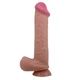 LyBaile Sliding Skin 10.2&quot; - letapasztható, herés, vízálló, élethű dildó - 26 cm (testszínű)