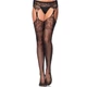 Leg Avenue Tear Drop Garterbelt Stockings - szexi harisnyatartó (fekete)