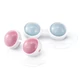 Lelo Luna Beads - szilikon, prémium, vízálló gésagolyó - 8,9 cm - 2 x 2 db (kék-rózsaszín)