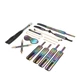Liebe Seele Vivid Niji Glossy Multicolor Soft Bondage Kit - BDSM szett - 8 darabos (arany-fekete-többszínű)