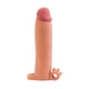 Lovetoy Pleasure X-Tender Vibrating Penis Sleeve - vízálló, élethű, vibrációs, hosszabbító péniszköpeny - 20,8 cm (testszínű)