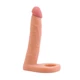 Lovetoy The Ultra Soft Double - felcsatolható, vízálló, élethű dildó - 15,9 cm (testszínű)