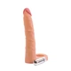 Lovetoy The Ultra Soft Double-Vibrating - felcsatolható, élethű vibrátor - 17,8 cm (testszínű)