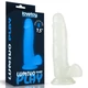 Lovetoy 7.5&quot; Lumino Play Dildo - letapasztható, herés, vízálló, élethű dildó - 19 cm (átlátszó)