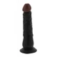 Nmc Personalities Dolie 8&quot; Black Dong - letapasztható, vízálló, élethű dildó - 20,2 cm (fekete)