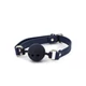 NS Novelties Bondage Couture Ball Gag - Blue - fém, szilikon, műbőr szájpeckelő (sötétkék-arany)