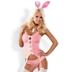 Obsessive Bunny - nyuszilány jelmez - 4 részes (rózsaszín)