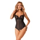 Obsessive Serena Love Crotchless Teddy - szexi body (fekete)