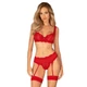 Obsessive Amor Cherris 3-Pcs Set - fehérnemű szett - 3 részes (fekete)