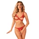 Obsessive Bergamore 2-Pcs Set - fehérnemű szett - 2 részes (piros)
