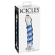 Pipedream Icicles No. 5 - vízálló üveg dildó - 17,5 cm (kék-átlátszó)