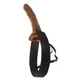 Pipedream Fetish Fantasy Series 10&quot; Chocolate Dream Hollow Strap-On - felcsatolható, vízálló, élethű dildó hámmal - 25 cm (barna-fekete)