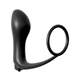 Pipedream Anal Fantasy Collection Ass-Gasm Cockring Vibrating Plug - szilikon, vízálló anál vibrátor péniszgyűrűvel - 9 cm (fekete)