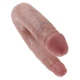 Pipedream King Cock Small Double Trouble - kétvégű, vízálló, élethű dildó - 12,7/33,5 cm (testszínű)