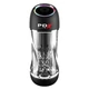 Pipedream PDX Elite ViewTube Pro - akkus, vízálló, vibrációs maszturbátor (fekete-átlátszó)