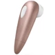 Satisfyer 1 Number One - szilikon, vízálló, léghullámos csiklóizgató vibrátor - 14 cm (barna)