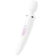 Satisfyer Wand-er Woman - szilikon, akkus, vízálló masszírozó vibrátor - 34 cm (fehér)