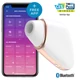 Satisfyer Love Triangle - szilikon, okos, akkus, vízálló, léghullámos csiklóizgató vibrátor - 8,7 cm (fehér)