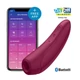 Satisfyer Curvy 1+ - szilikon, okos, akkus, vízálló, léghullámos csiklóizgató vibrátor - 13,4 cm (rózsa vörös)